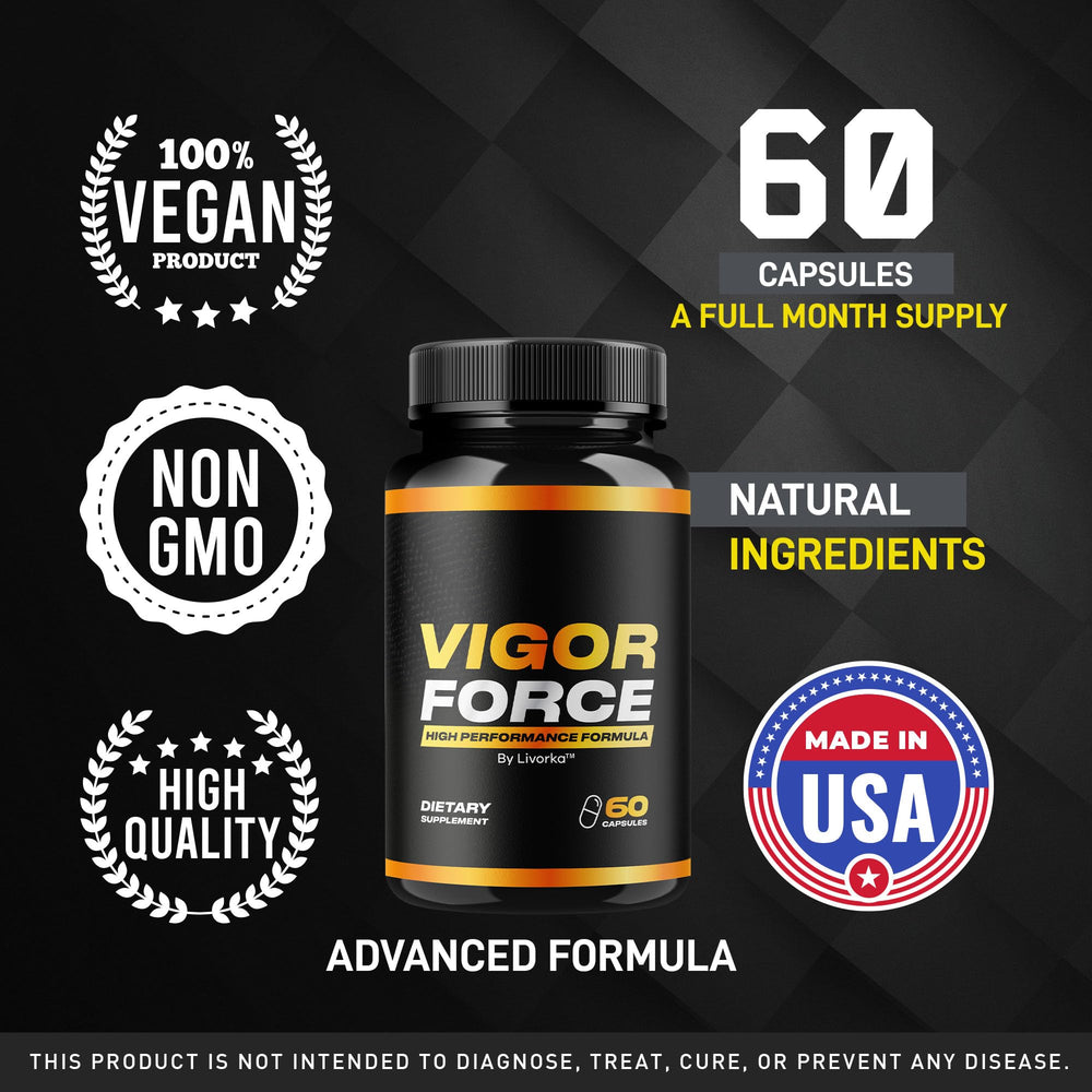 LIVORKA Vigor Force bottle with label signaling trusted branding