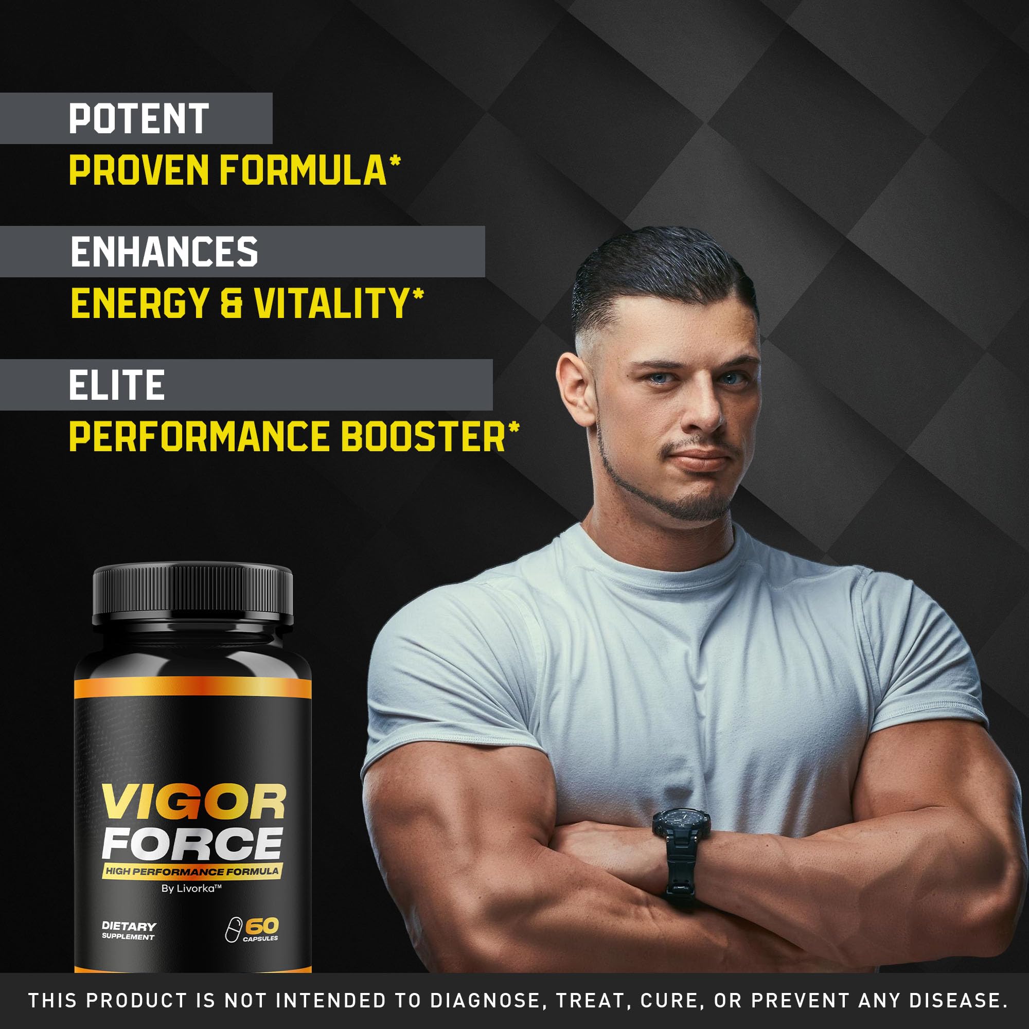 LIVORKA Vigor Force packaging box with compact bottle design.