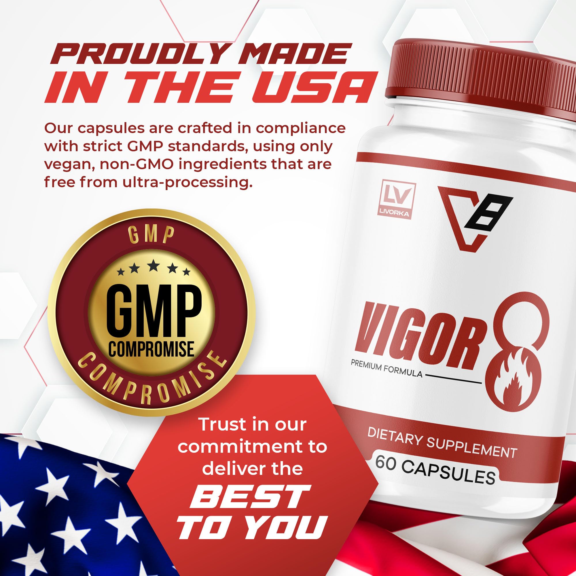 LIVORKA Vigor 8 capsule texture shows neutral finish for discreet use.