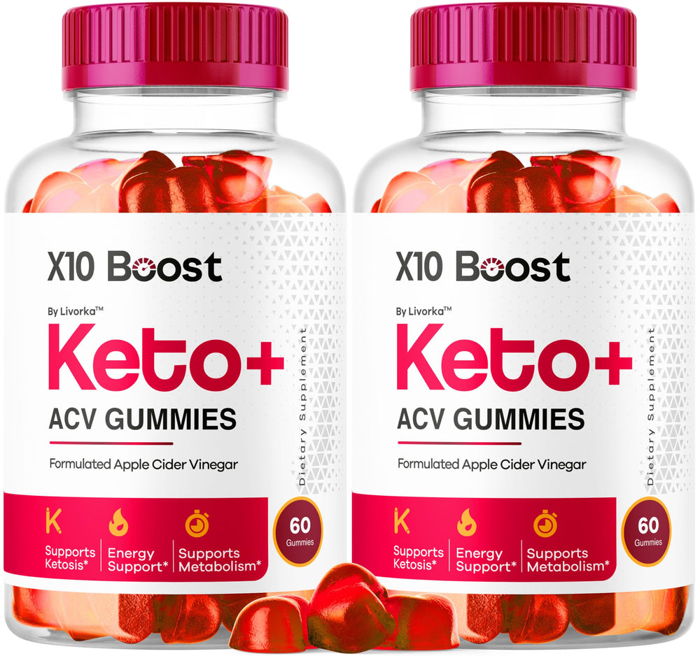 LIVORKA X10 Boost Keto ACV gummies bottle, ideal for daily keto snacking.
