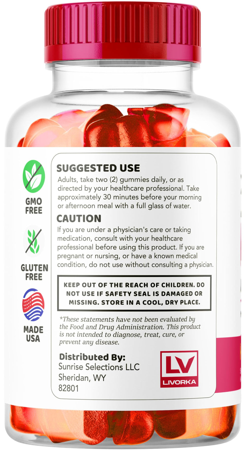 LIVORKA X10 Boost Keto ACV Gummies being chewed with water