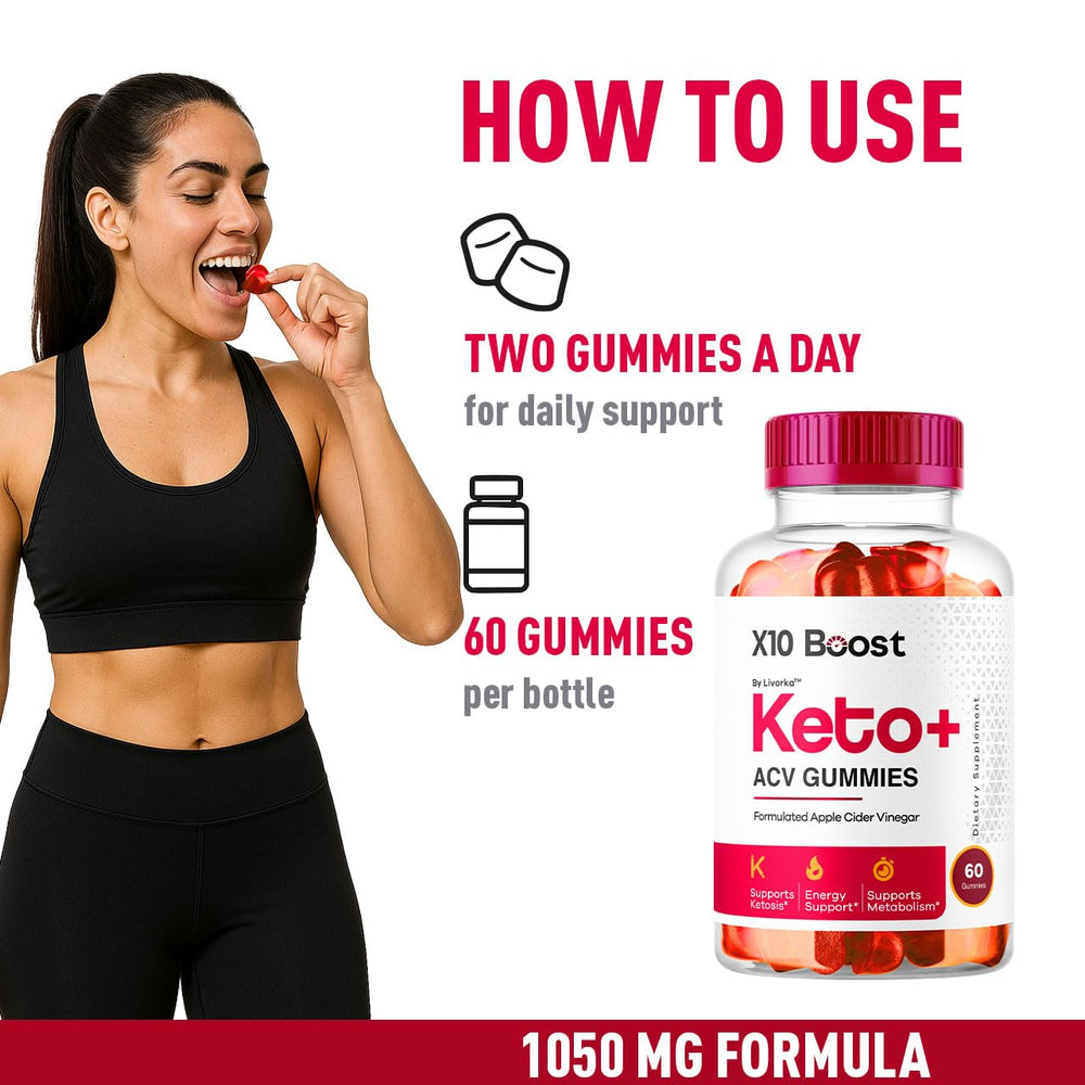 Open LIVORKA X10 Boost Keto ACV gummies bottle, convenient for everyday use.