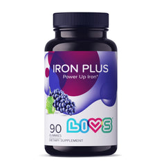 LIVS iron supplement packaging shown for easy daily use.