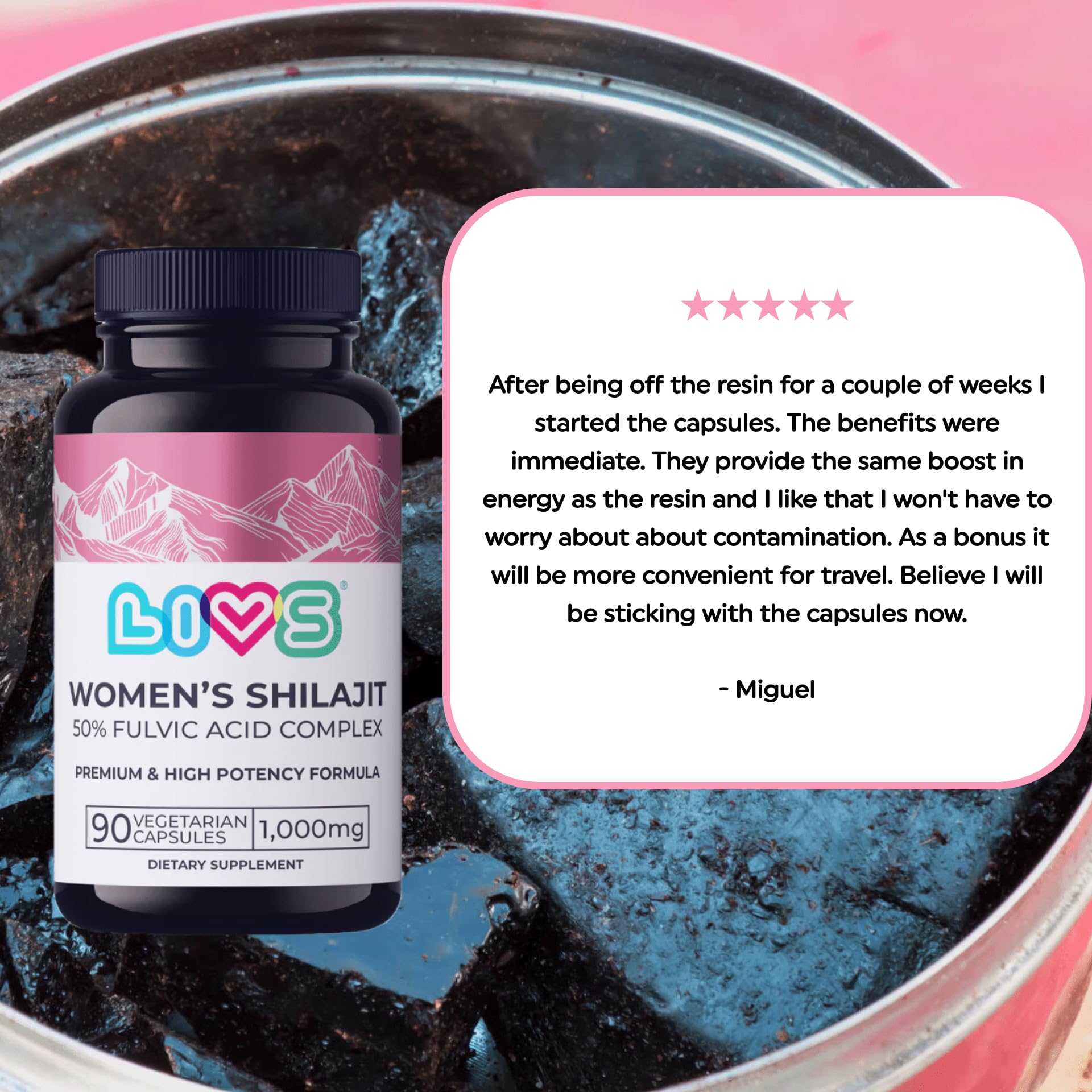 LIVS Shilajit Capsules for daily wellness routine and steady energy.