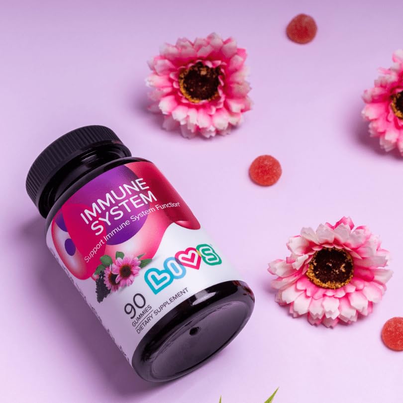 Two gummies per day shown as easy daily serving for LIVS gummies.