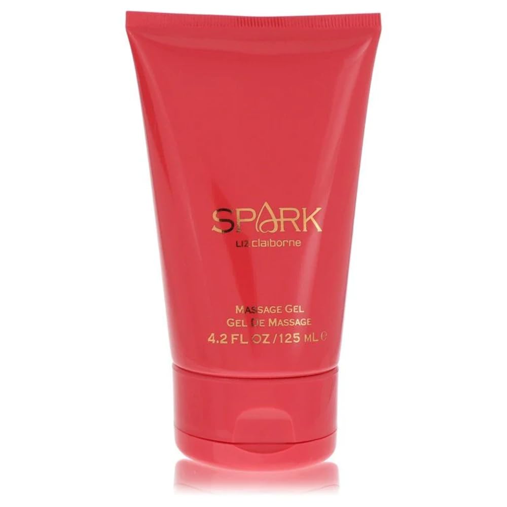 Liz Claiborne Spark massage gel bottle pour; spa-like massage with vanilla-spice notes