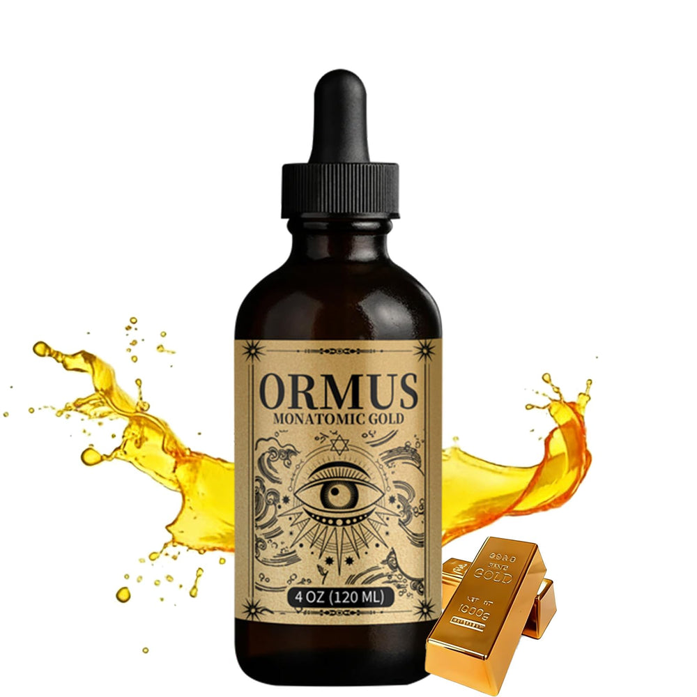 LJOQM Ormus Gold Oil bottle focused on pineal gland support and clarity.