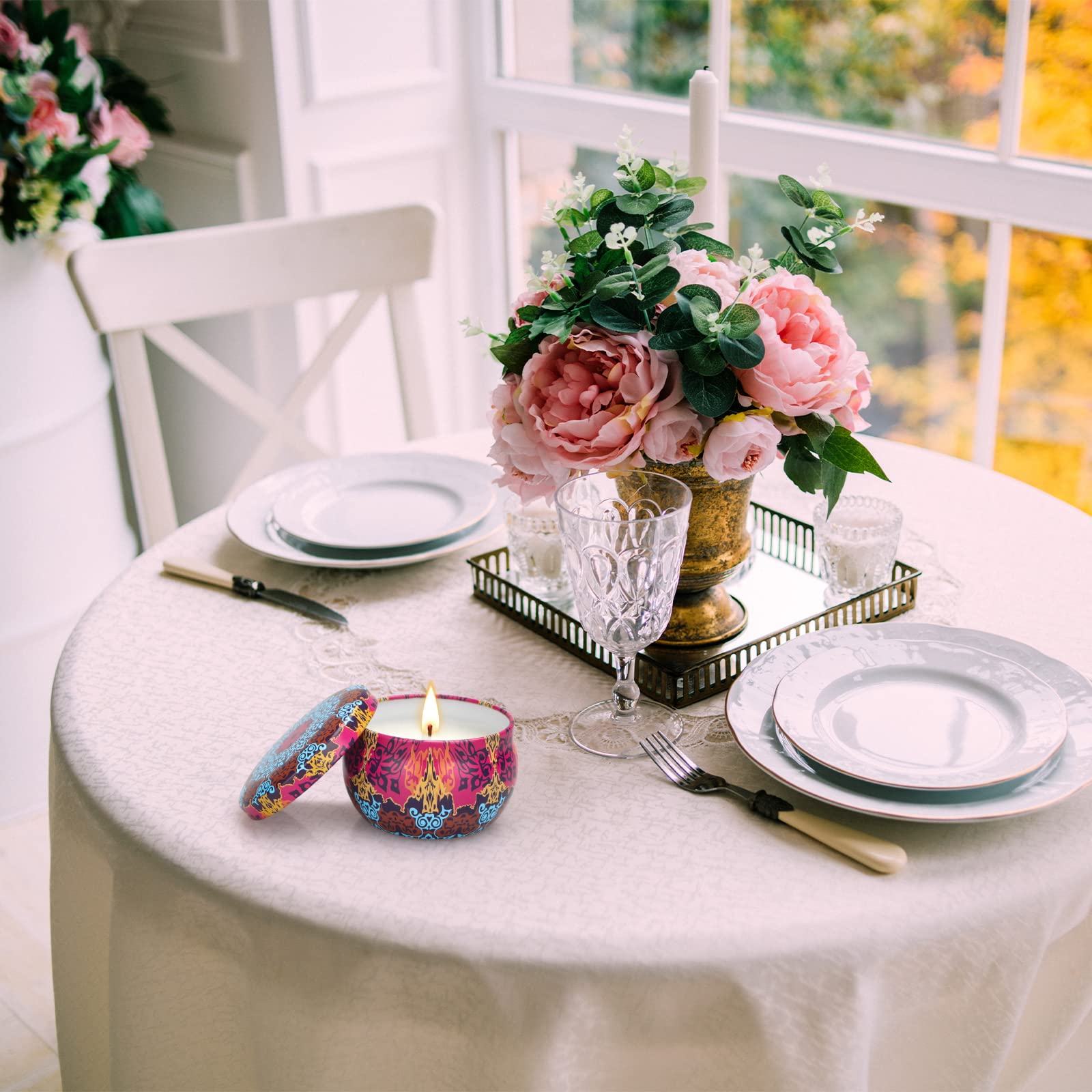 LKDJR home decor ambiance with a warm glow from each candle