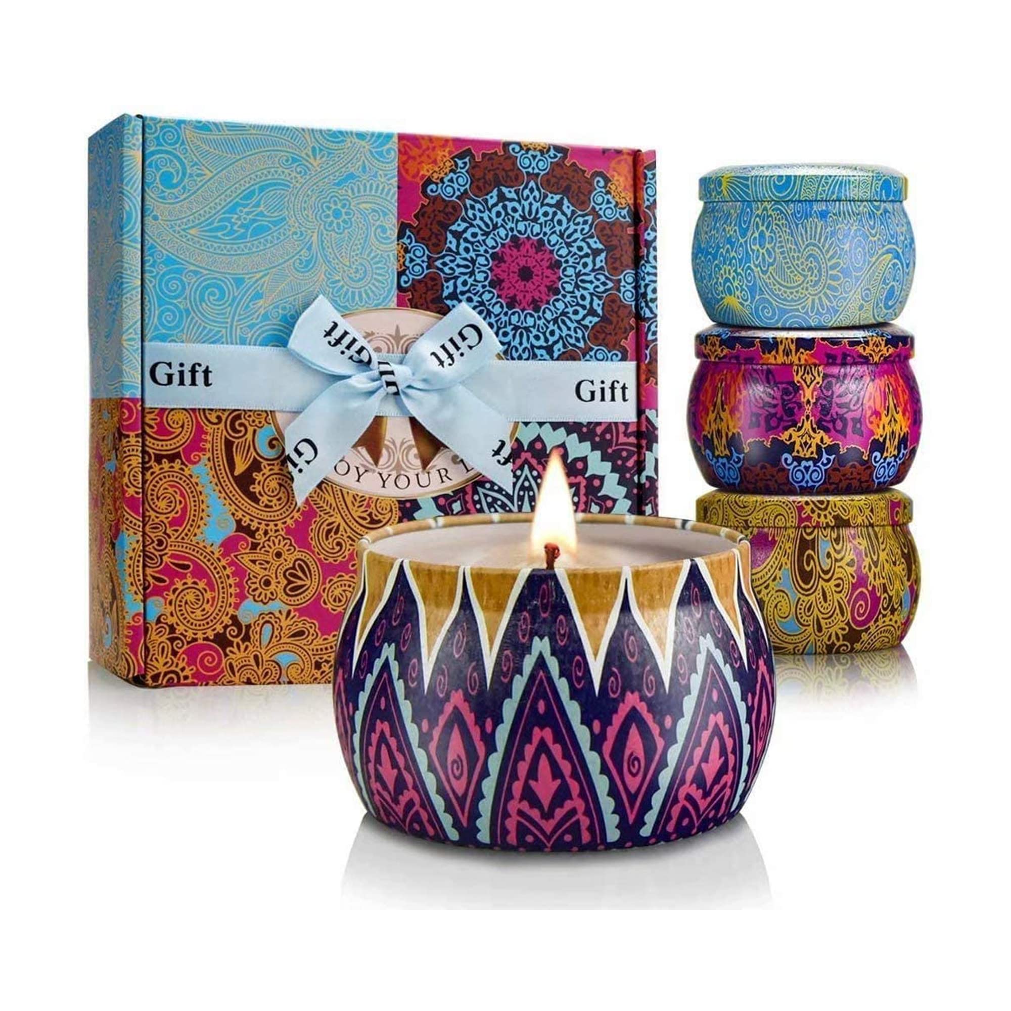 LKDJR Scented Candles Gift Set Packaging highlights premium presentation for gifting.