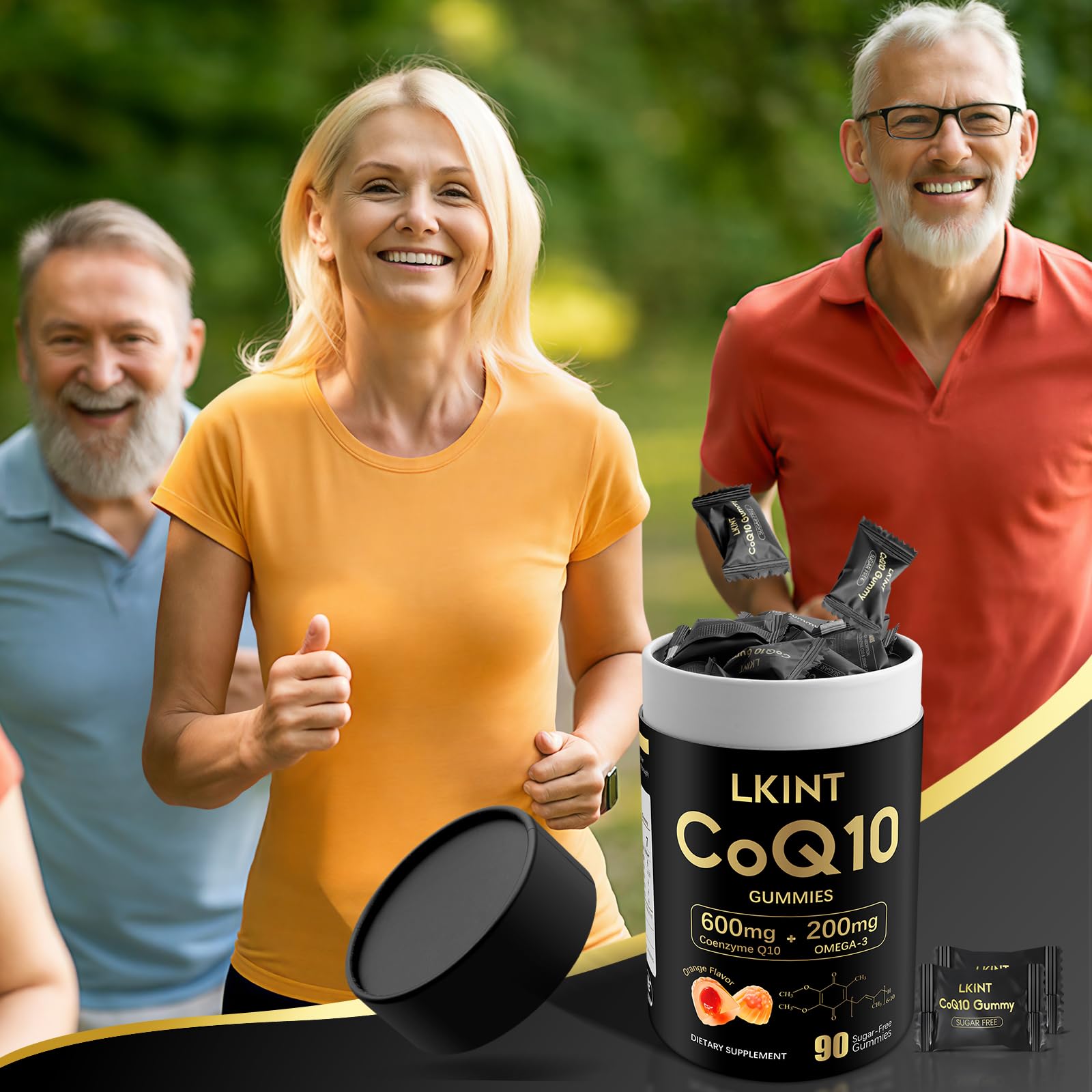 LKINT CoQ10 gummies two bottle pack, six-month supply.