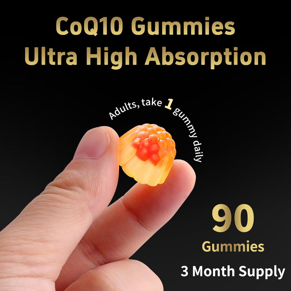 LKINT CoQ10 gummies vegan non-GMO badge, safe daily choice.