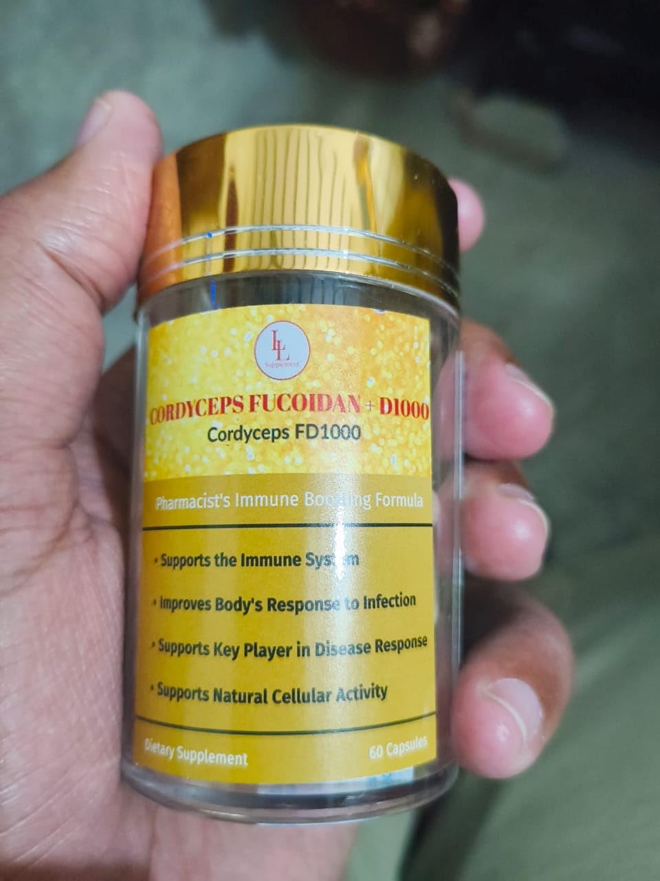 LL Supplement Capsule closeup reveals texture, color, and quality of capsules.