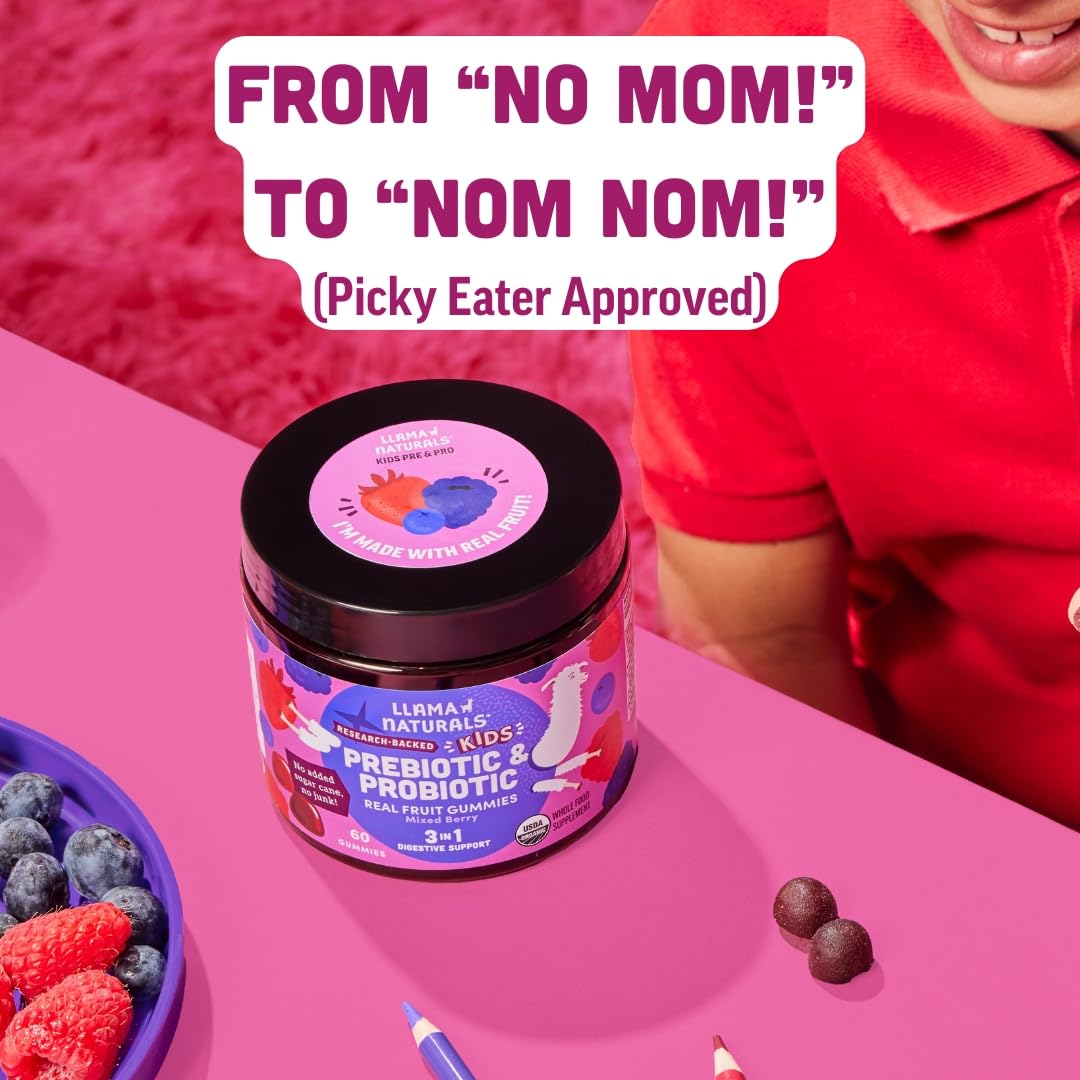 Llama Naturals dentist-friendly gummies reduce stickiness and enamel contact.