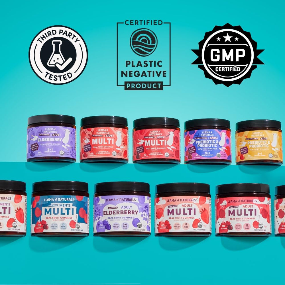 Llama Naturals no added sugar helps kid-friendly tasting without cane sugar.