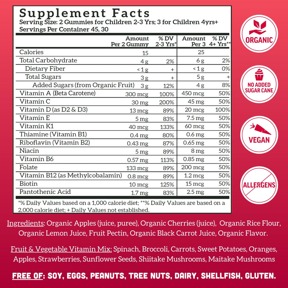 Llama Naturals includes vitamin D and beta carotene for daily support.