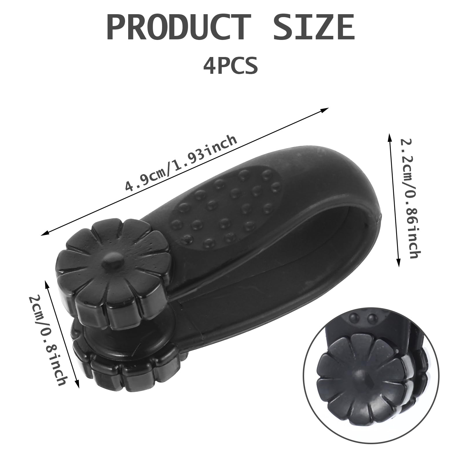 LLOUSSAK migraine relief clip hand-area shows ergonomic fit for comfortable use