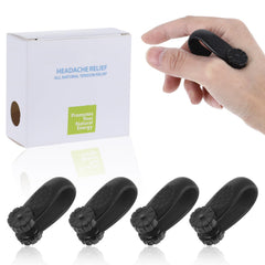 LLOUSSAK migraine relief clip thumb demonstrates acupressure application for tension relief