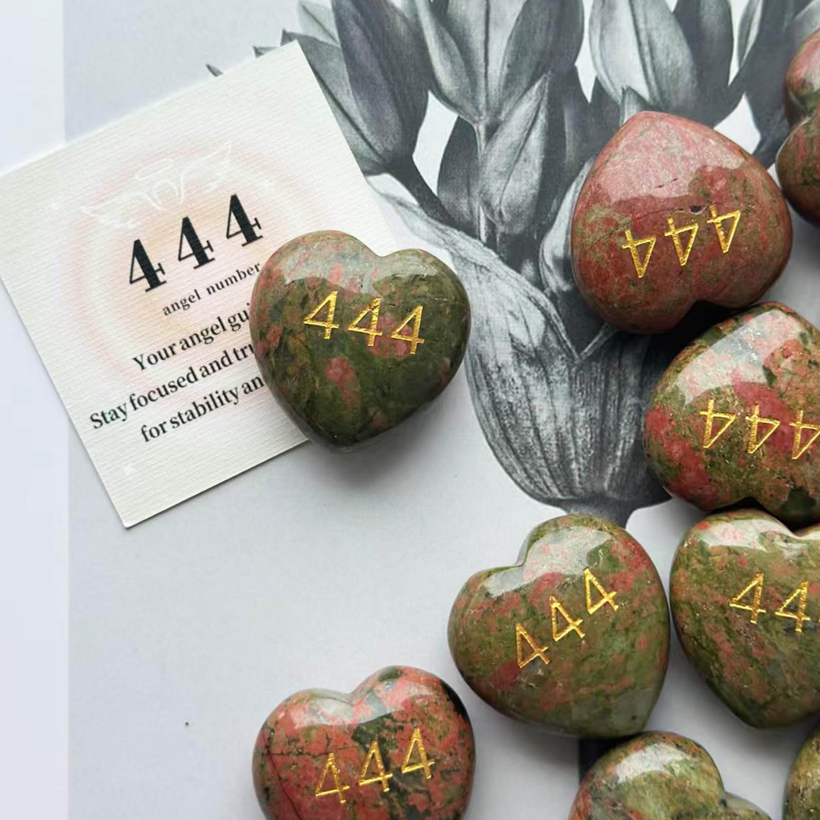 LLQQJJ Unakite Heart Crystal gift packaging showcases thoughtful present options