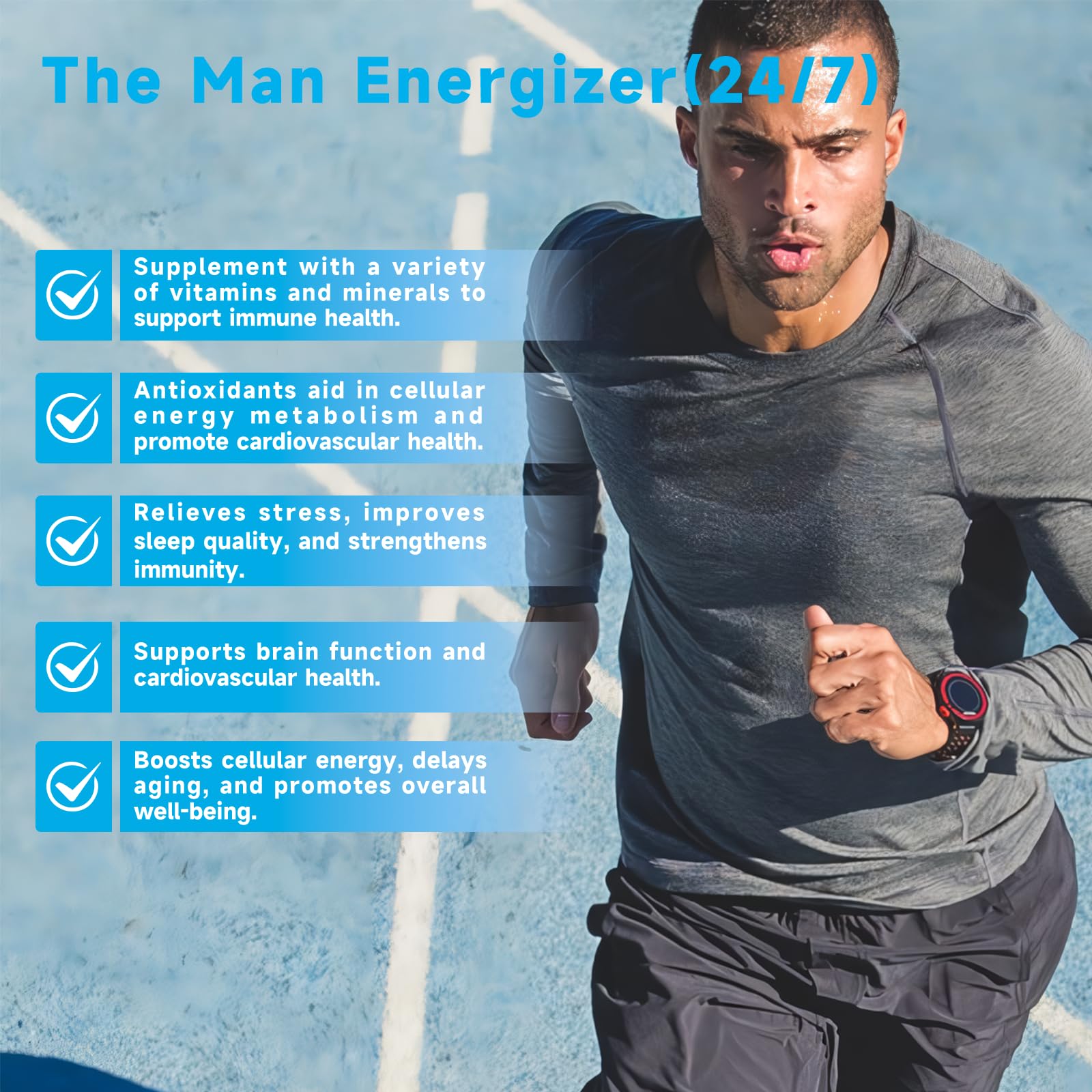 LLVYUO Natener Man ingredients label highlighting clinician-designed formula