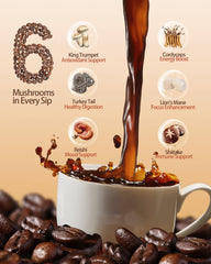 LMKEZHAN Arabica mushroom blend delivers smooth, rich flavor