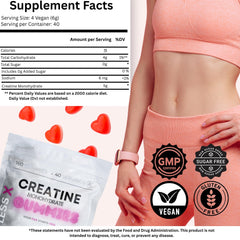 LMTLESS X Strawberry Creatine Monohydrate Gummies on gym bag for daily use.