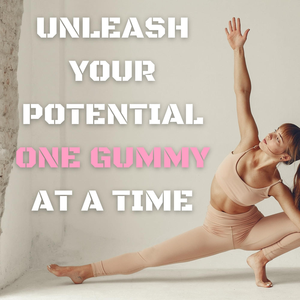 LMTLESS X Strawberry gummy bottle in gym setting suggesting performance support.