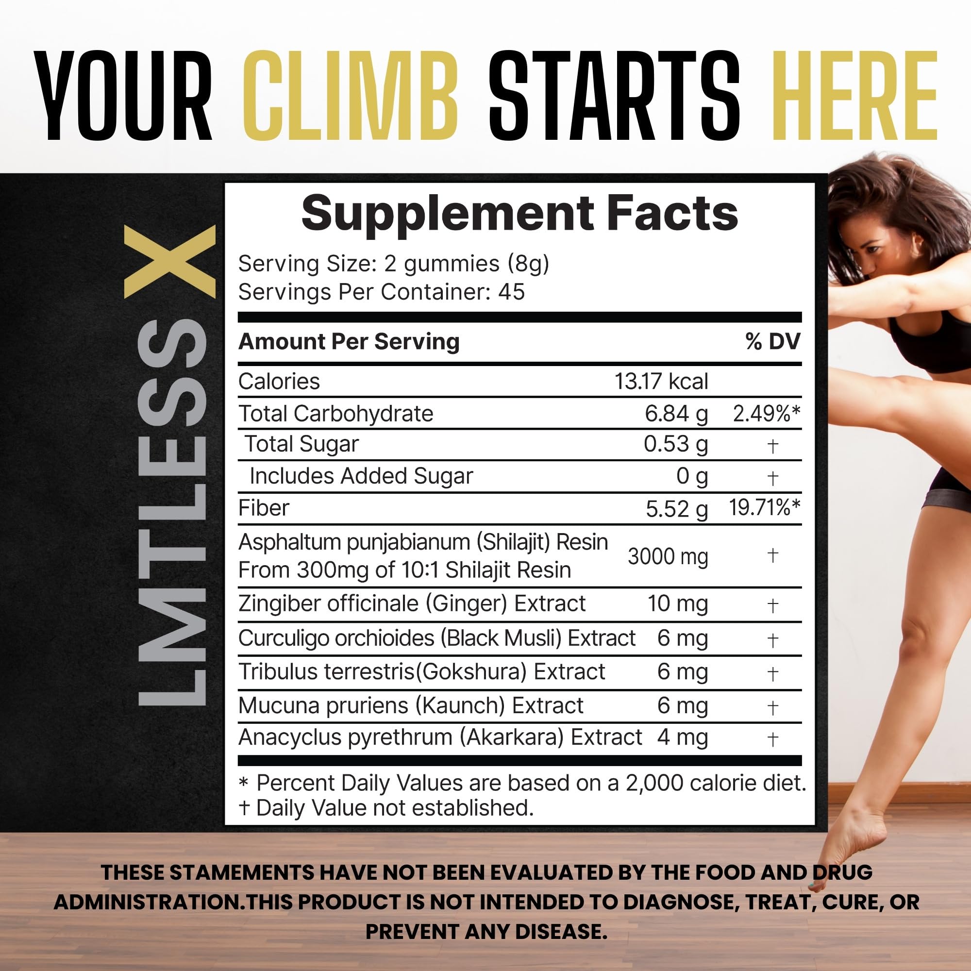 Hands holding LMTLESS X bottle during outdoor workout.