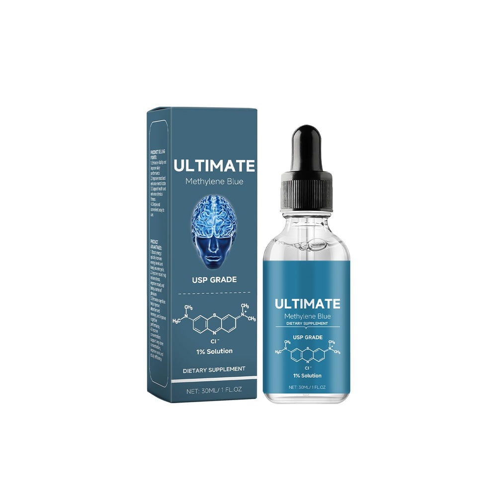 Lmuwecno Methylene Blue 1% bottle with clear dropper for precise daily dosing.