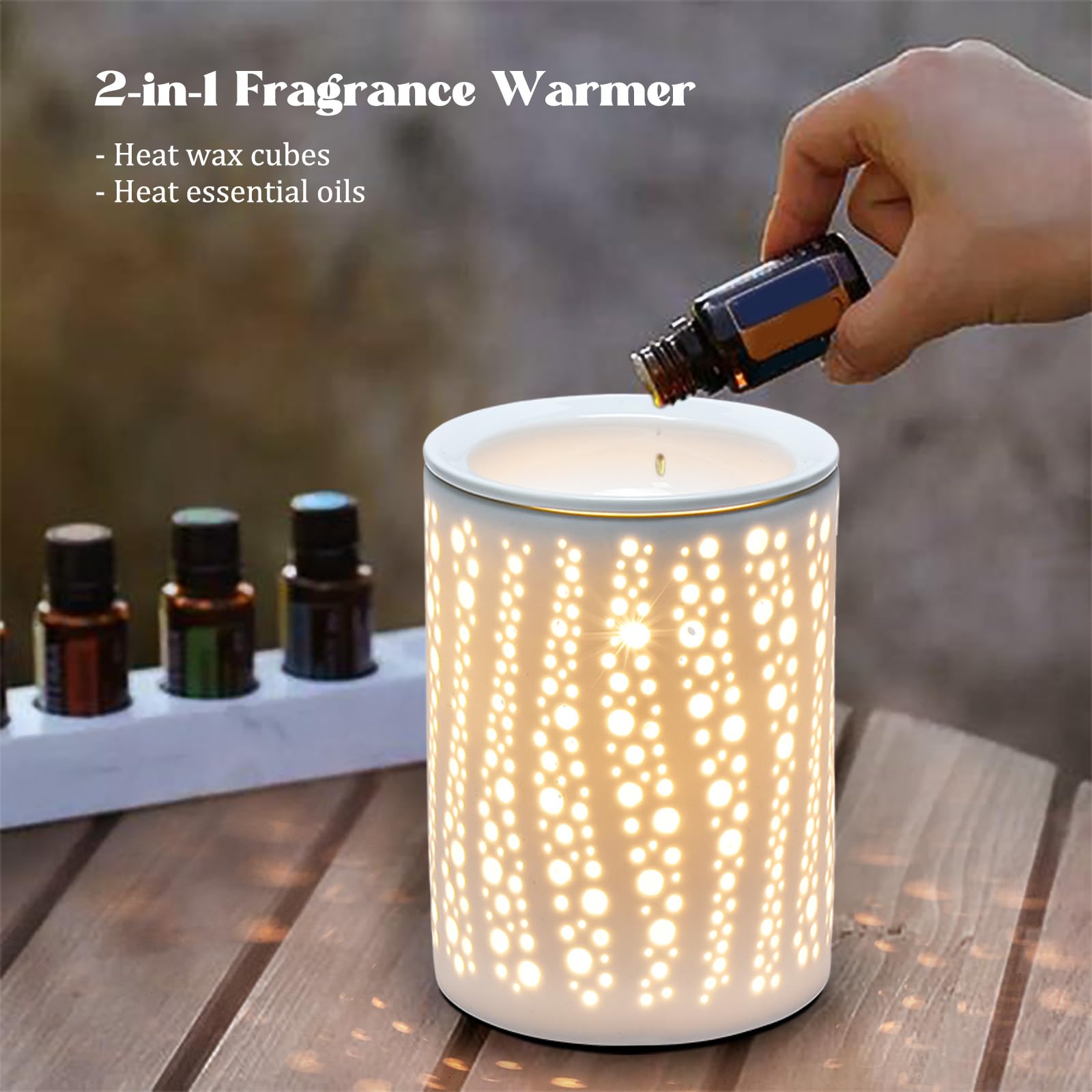 LnJPan 3-in-1 heater with removable tray for versatile wax warming.