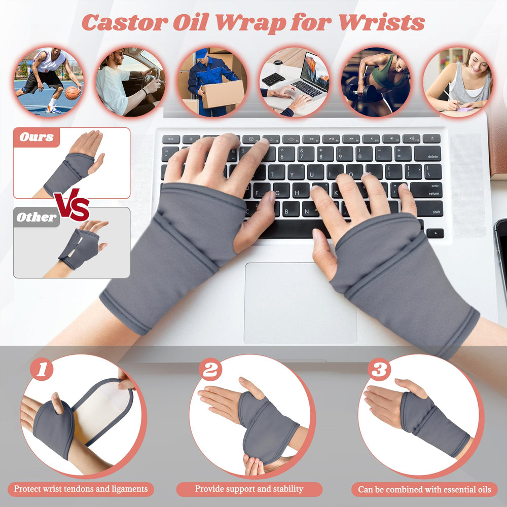 Lnkful castor oil pack compress shoulder for joint comfort.