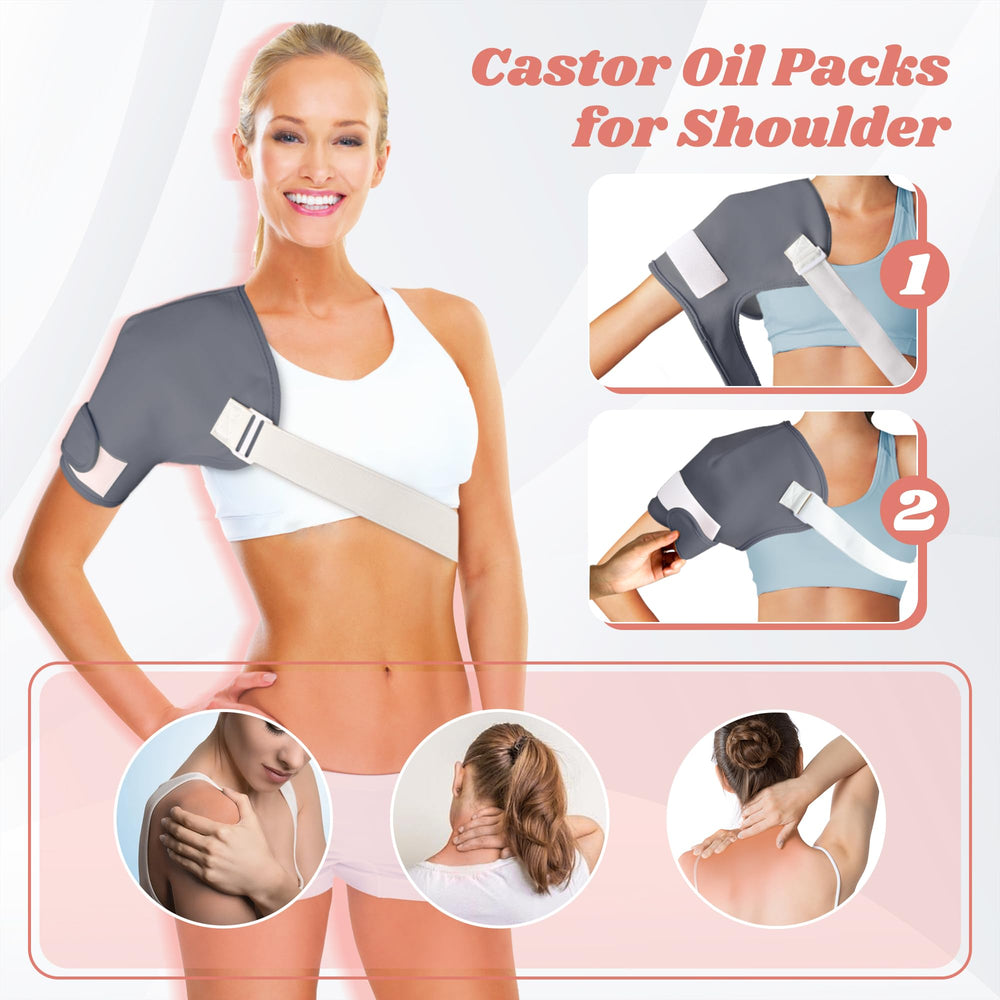 Lnkful castor oil pack wrap breast for comforting chest care.