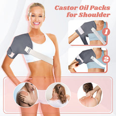 Lnkful castor oil pack wrap breast for comforting chest care.