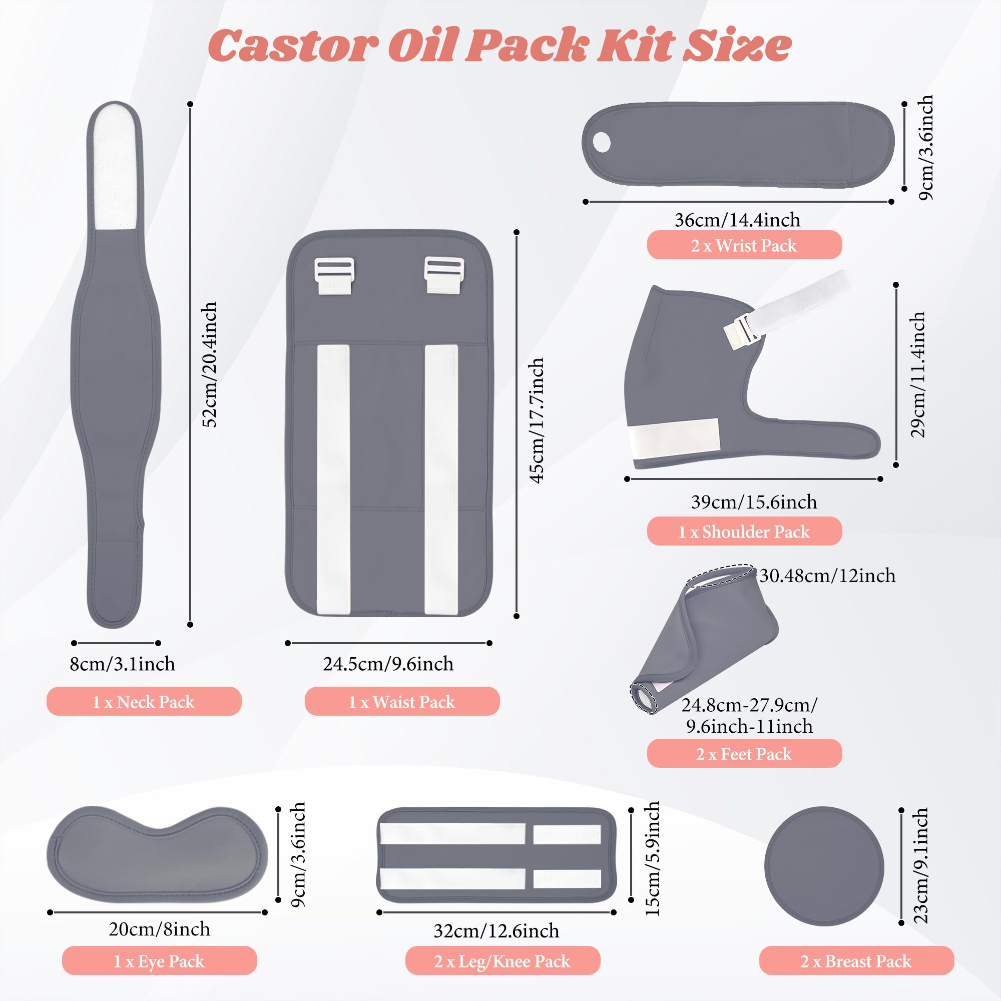 Lnkful castor oil pack wrap eyes for soothing gentle therapy.
