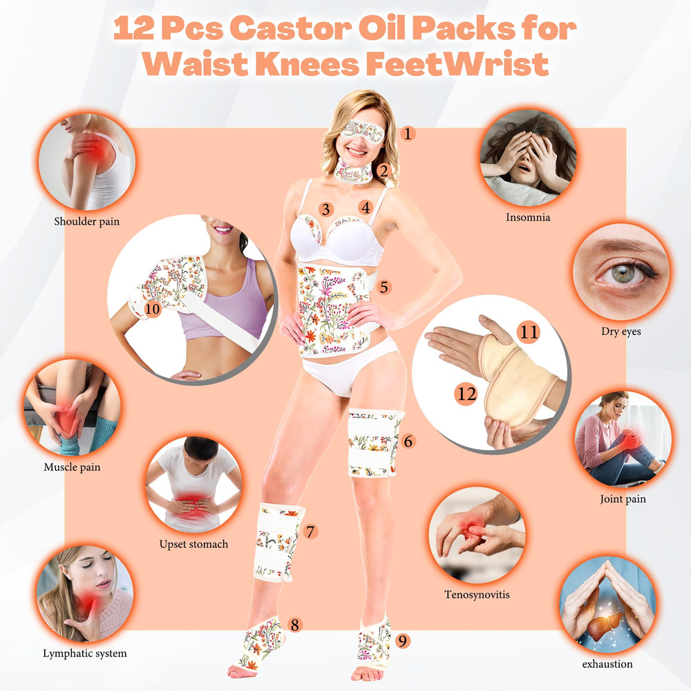 Lnkful Castor Oil Pack Wrap for the feet offers soothing coverage and foot comfort.