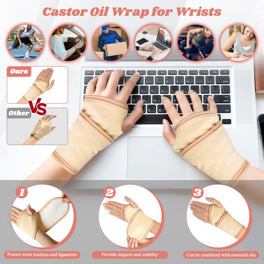 Lnkful Castor Oil Pack Wrap for feet relieves tension and supports comfort after long days.