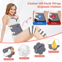 Lnkful castor oil pack wrap neck for tension relief and soothing warmth.