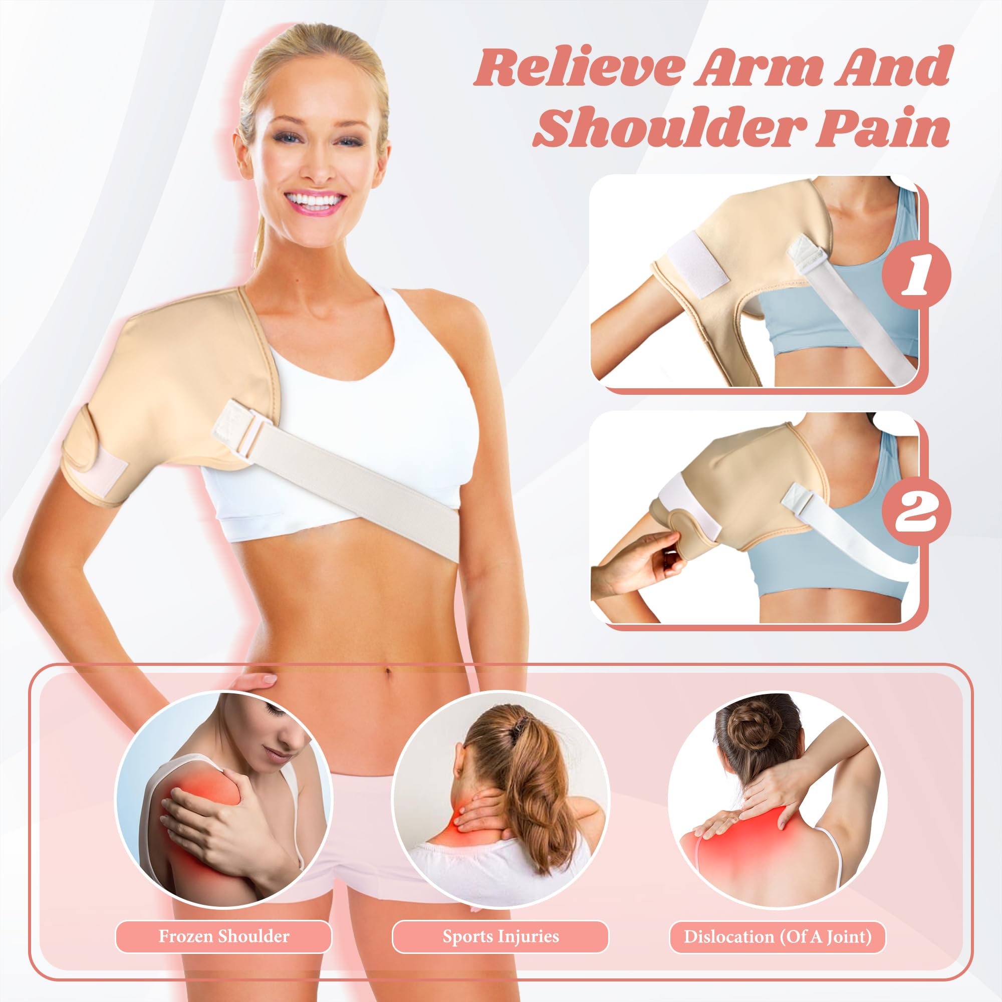 Lnkful Castor Oil Pack Wrap for shoulder eases stiffness with adjustable fit.