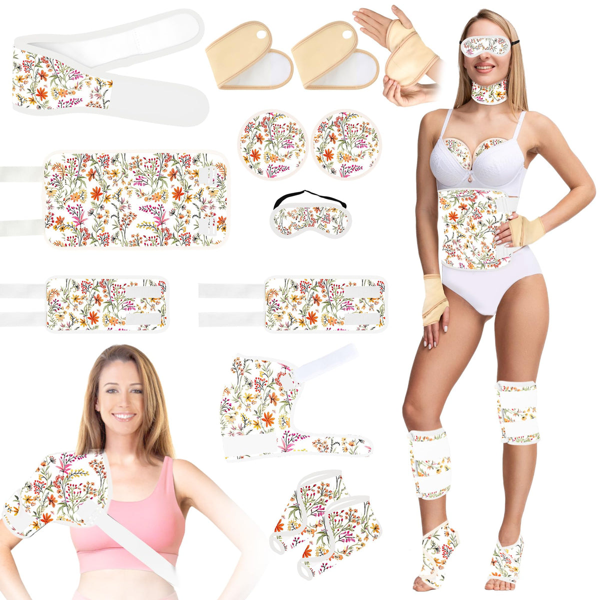 Lnkful Castor Oil Pack Wrap on the waist for targeted relaxation and comfort.