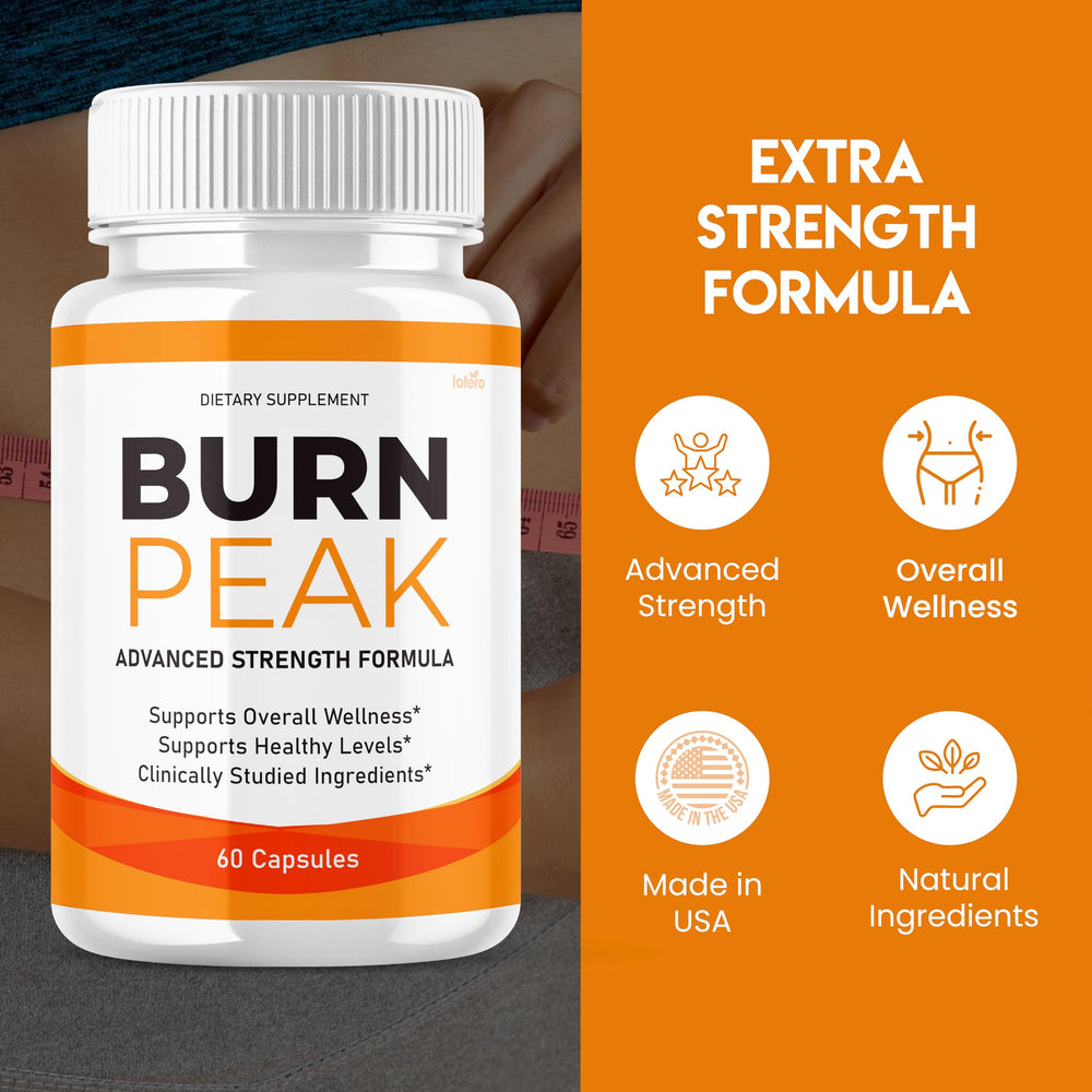 Lofero Burn Peak healthy digestion capsules in row.