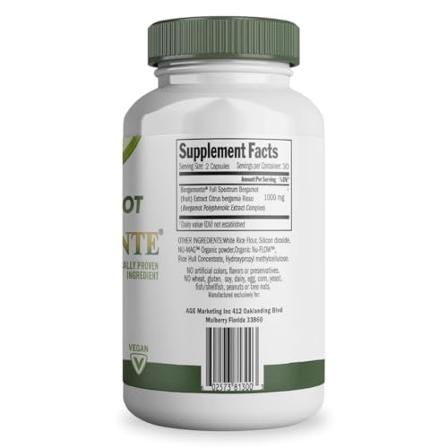 Logic Nutra Bergamonte capsules closeup highlights patented extract quality