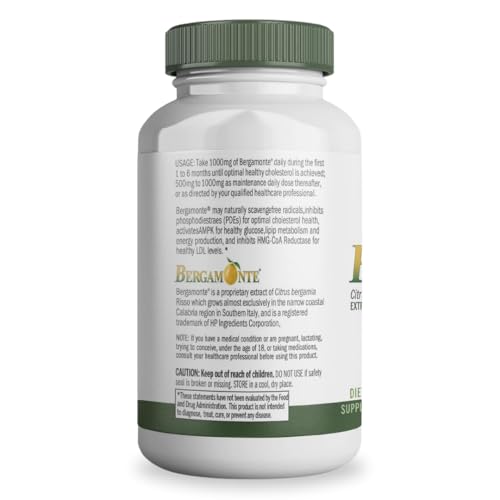 Logic Nutra Citrus Bergamot bottle back shows ingredients and two-capsule serving