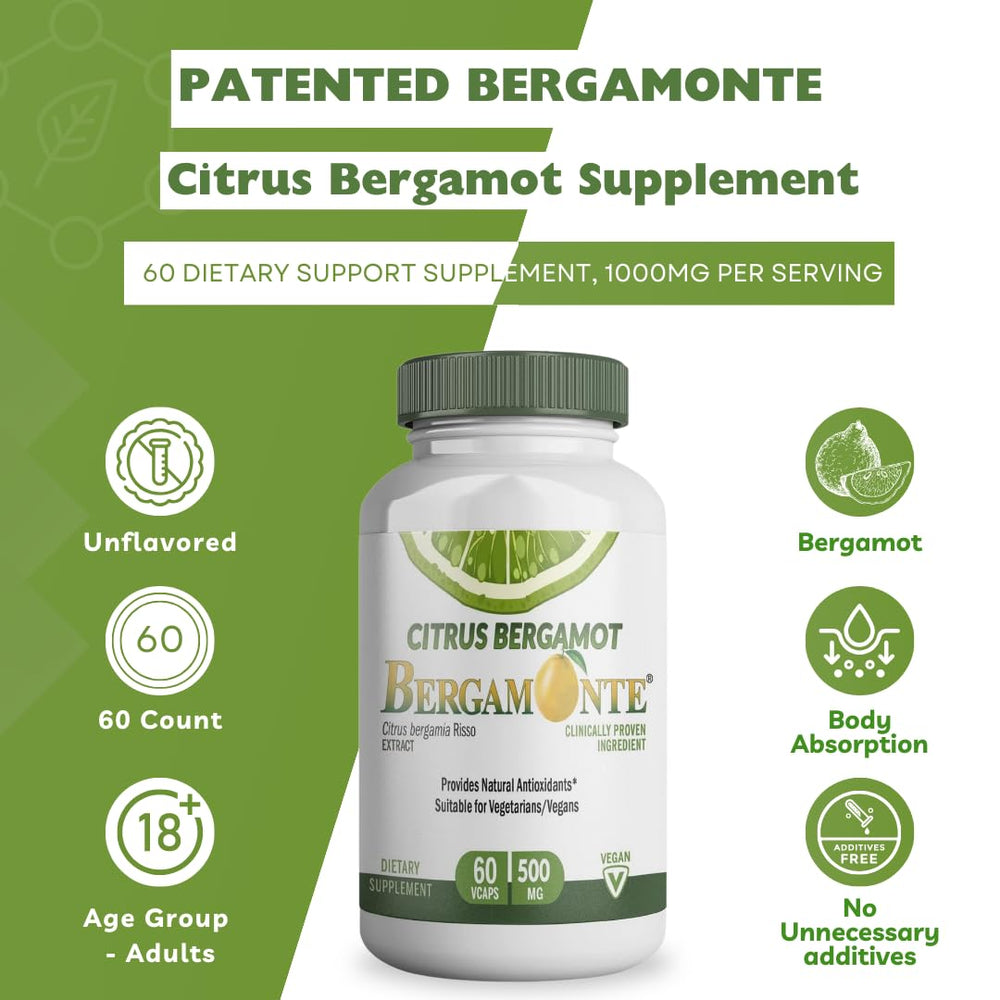Logic Nutra Citrus Bergamot ingredients label shows mg per serving