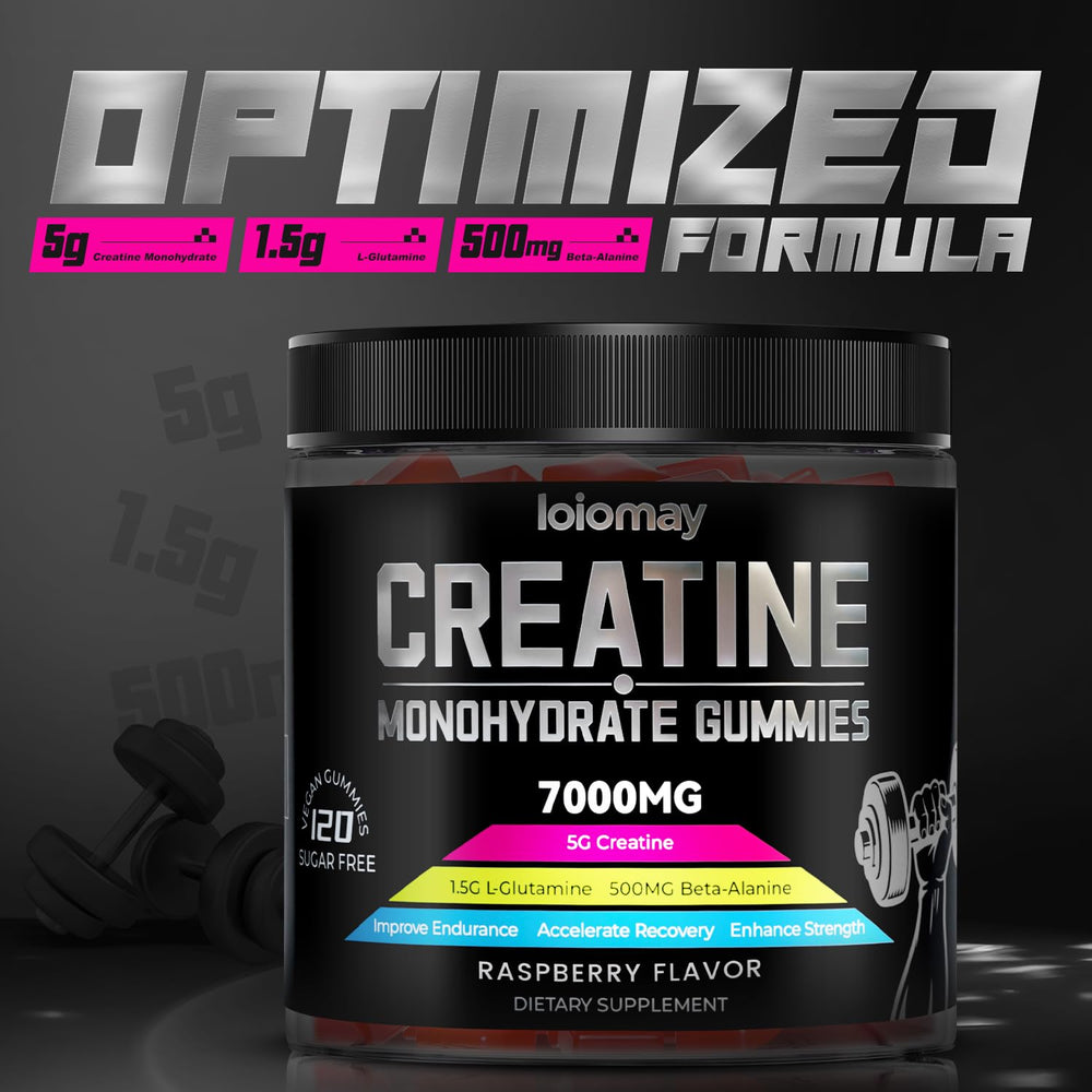 Gummies in hand showing portable pre or post-workout support from Loiomay