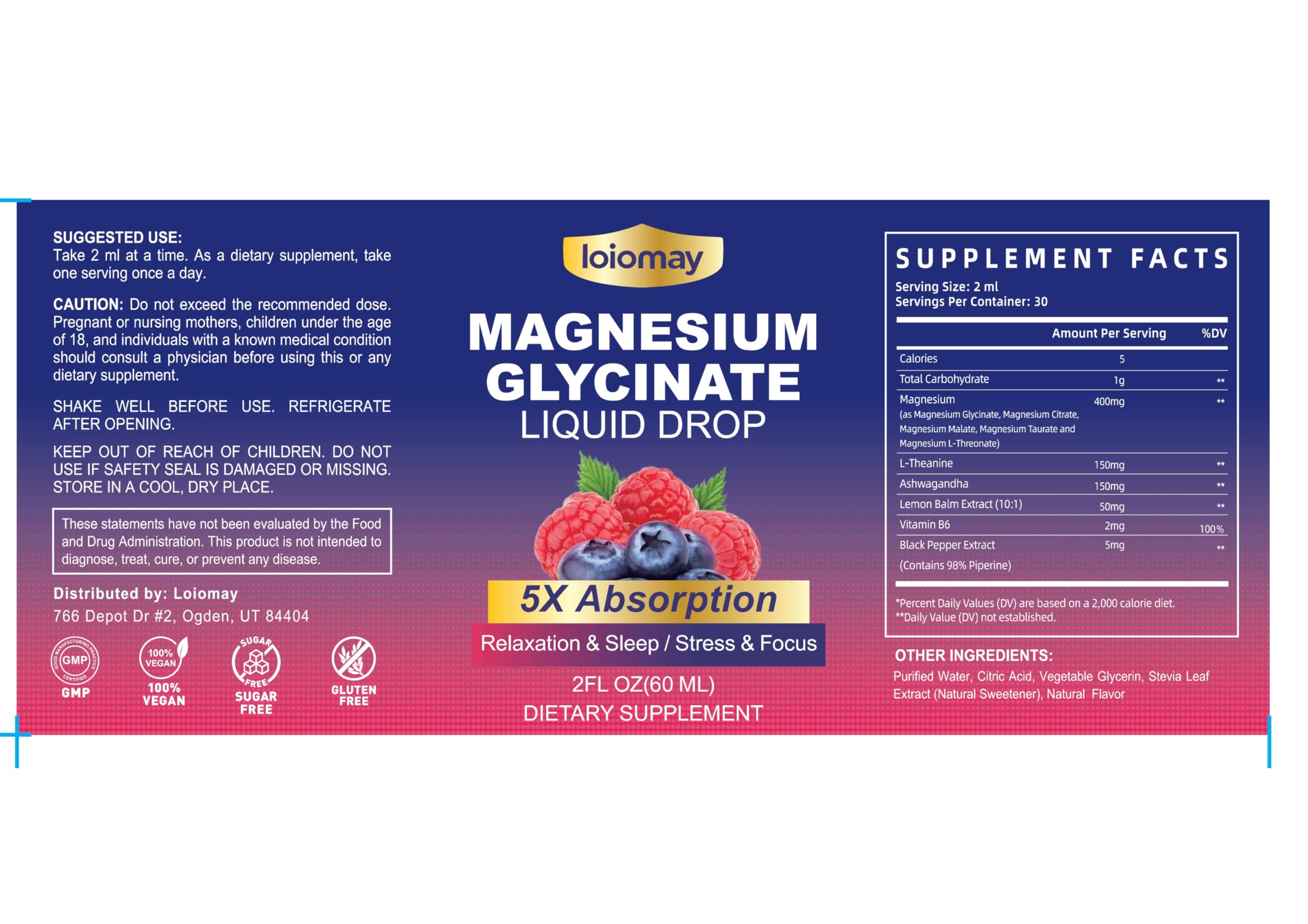 LoioMay magnesium drops on nightstand ready for restful evenings.