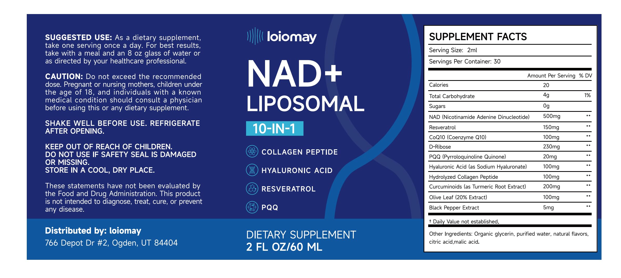 Loiomay serving instruction image demonstrates two-drop per dose.
