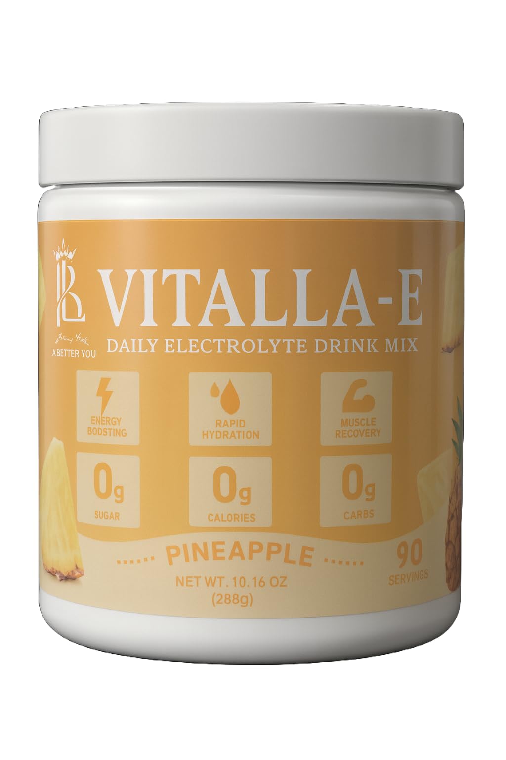 Lojo Vitalla-E pineapple bottle ready for on-the-go hydration.