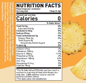 Lojo Vitalla-E nutrition facts emphasize electrolytes and minerals benefits.