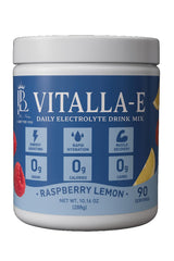 Lojo Vitalla-E Replenisher tub label front for clean hydration during workouts.