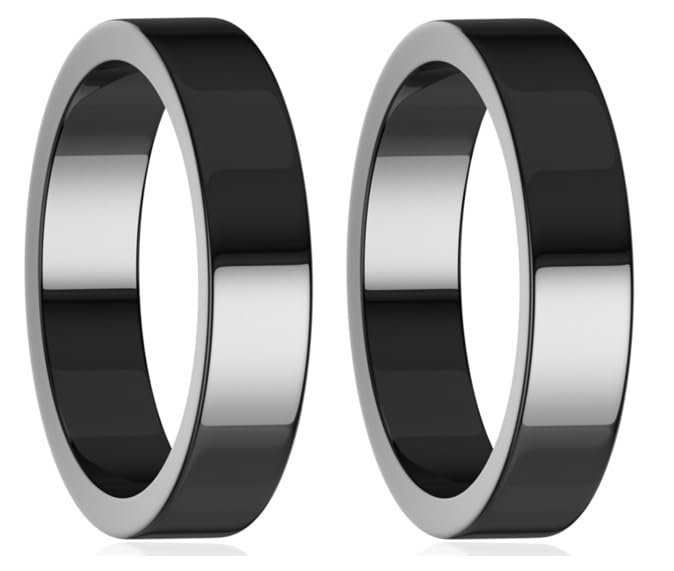 Lonage Hematite Ring close-up emphasizes the 6 mm hematite stone for energy balance