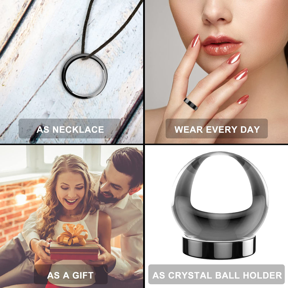 Lonage hematite ring worn on wrist for daily grounding
